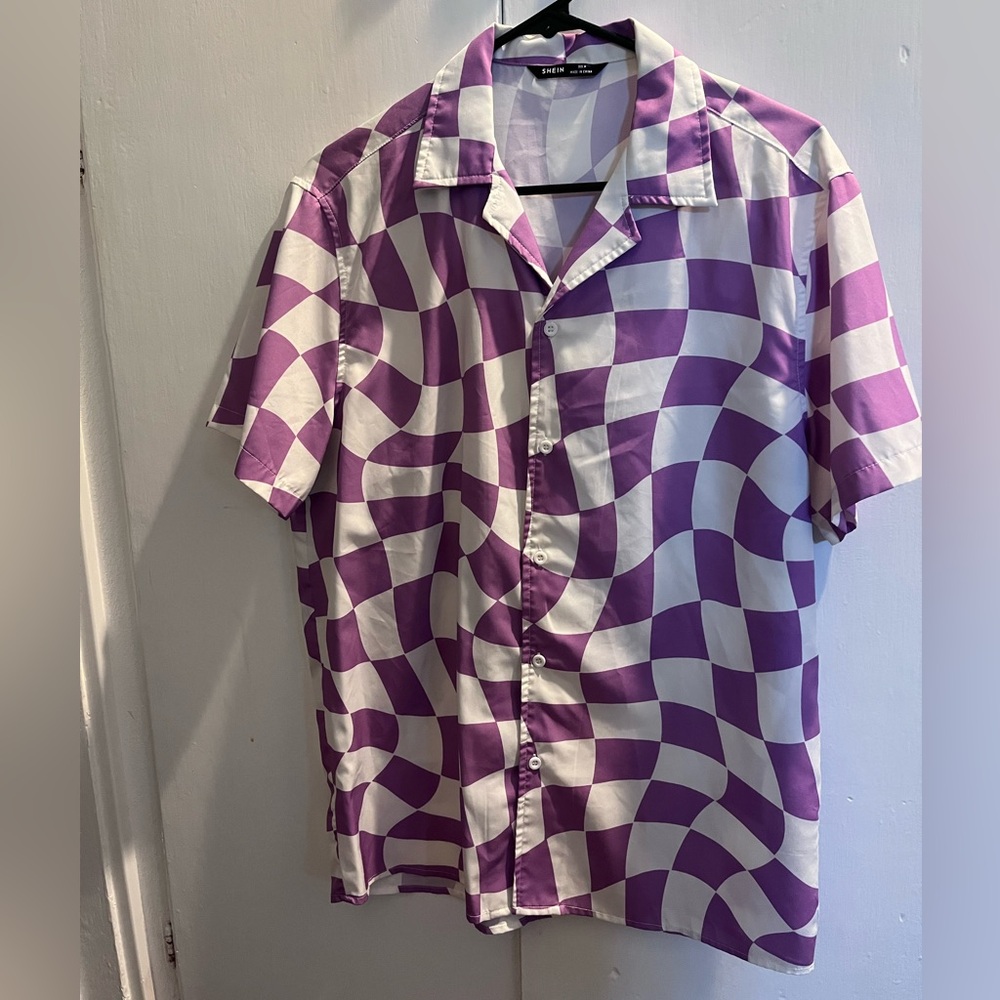 Men’s Geometric Checkered Shirt